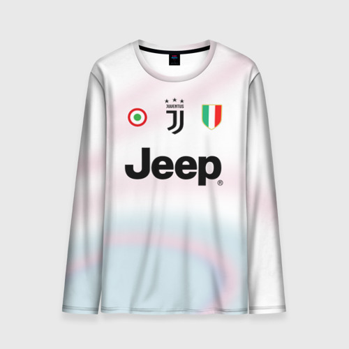 Мужской лонгслив 3D с принтом Juventus EA Sports, вид спереди #2