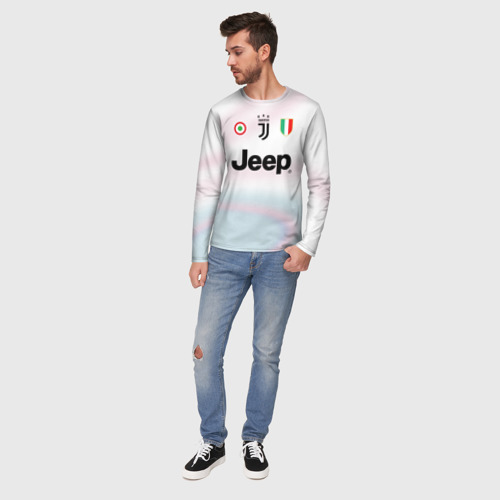 Мужской лонгслив 3D с принтом Juventus EA Sports, вид сбоку #3