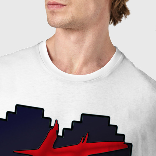 Мужская футболка хлопок Френдзона логотип, цвет белый - фото 6