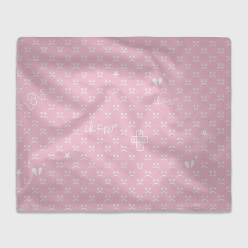 Плед 3D Lil Peep pink pattern, цвет 3D (велсофт)