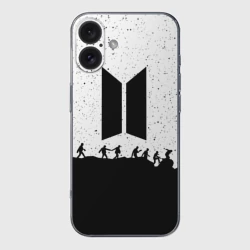 Чехол для iPhone 16 силиконовый с защитой камеры BTS Stars БТС звёзды
