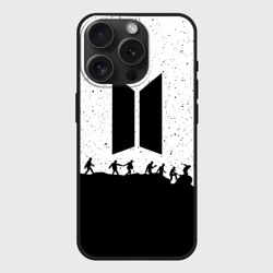 Чехол силиконовый для Apple iPhone 15 Pro Мax матовый BTS Stars БТС звёзды