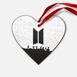 Деревянная игрушка Сердце BTS Stars БТС звёзды