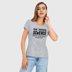 Женская футболка хлопок Slim Science - фото 2