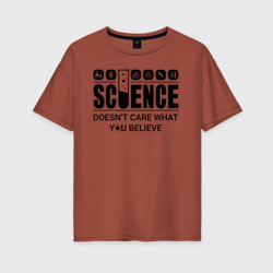 Женская футболка хлопок Oversize Science