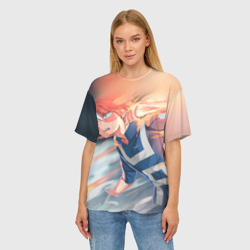 Женская футболка oversize 3D Моя геройская академия - фото 2