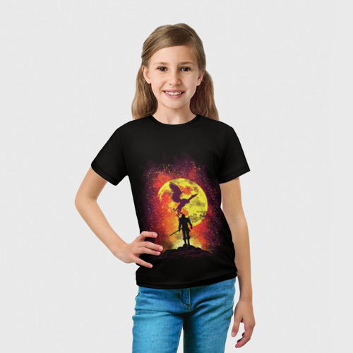 Детская футболка 3D с принтом The Witcher Geralt of Rivia, вид сбоку #3