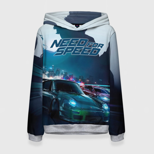 Женская толстовка 3D с принтом Need for Speed, вид спереди #2