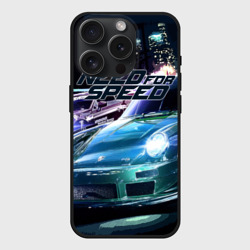 Чехол силиконовый для Apple iPhone 15 Pro Мax матовый Need for Speed