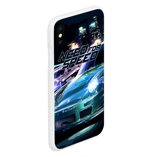 Чехол для iPhone XS Max матовый Need for Speed, цвет белый - фото 3