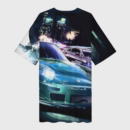Платье-футболка 3D Need for Speed, цвет 3D печать - фото 2