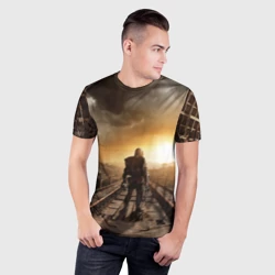 Мужская футболка 3D Slim Metro 2033 постапокалипсис - фото 2
