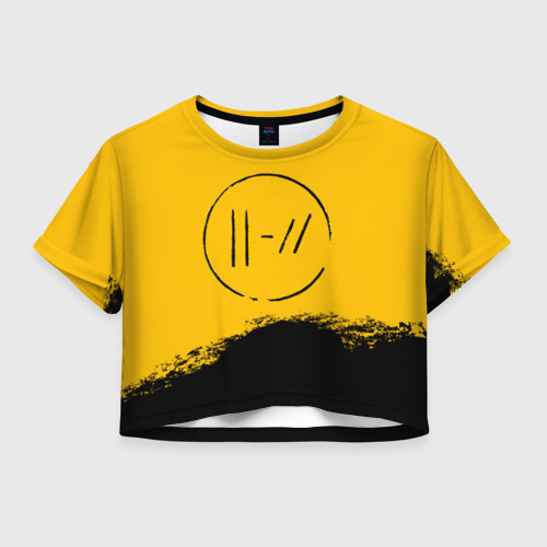 Женская футболка Crop-top 3D Twenty One pilots TOP, цвет 3D печать