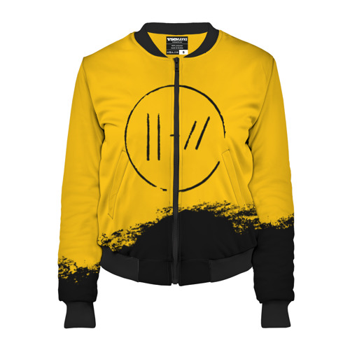 Женский бомбер 3D Twenty One pilots TOP, цвет черный