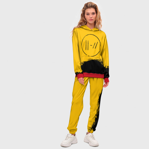 Женский костюм с толстовкой 3D Twenty One pilots TOP, цвет красный - фото 5