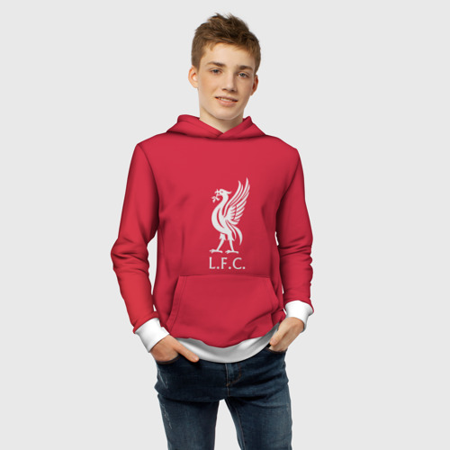 Детская толстовка 3D FC Liverpool, цвет белый - фото 6