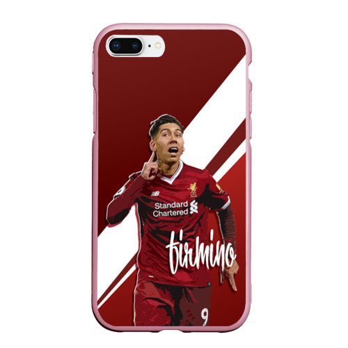 Чехол для iPhone 7Plus/8 Plus матовый Roberto Firmino, цвет розовый