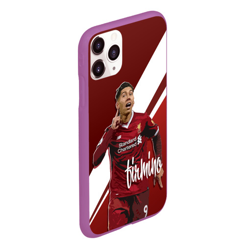 Чехол для iPhone 11 Pro Max матовый Roberto Firmino, цвет фиолетовый - фото 3