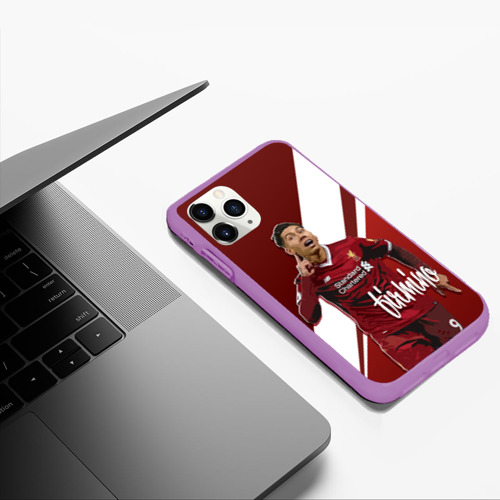 Чехол для iPhone 11 Pro Max матовый Roberto Firmino, цвет фиолетовый - фото 5