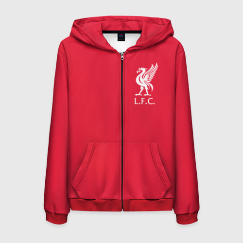 Мужская толстовка 3D на молнии FC Liverpool, цвет красный