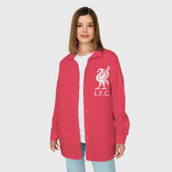 Женская рубашка oversize 3D FC Liverpool - фото 2