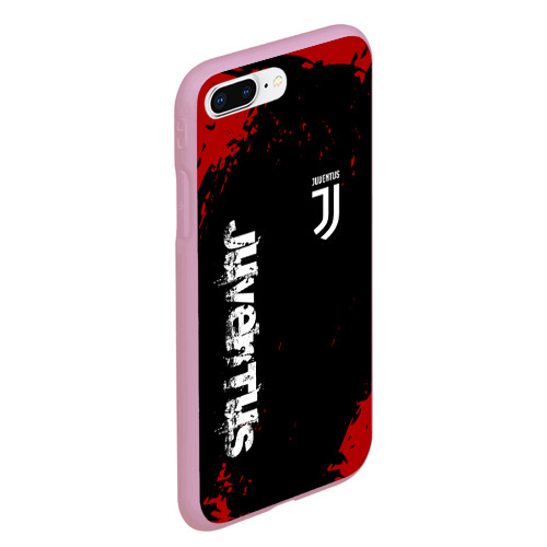 Чехол для iPhone 7Plus/8 Plus матовый JUVENTUS / ЮВЕНТУС, цвет розовый - фото 3