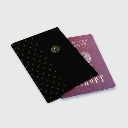 Обложка для паспорта матовая кожа Паша Техник, цвет черный - фото 3