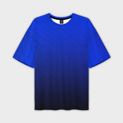 Мужская футболка oversize 3D Carbon blue синий карбон