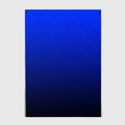 Постер Carbon blue синий карбон