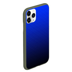 Чехол для iPhone 11 Pro Max матовый Carbon blue синий карбон - фото 2