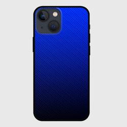 Чехол для iPhone 13 mini Carbon blue синий карбон