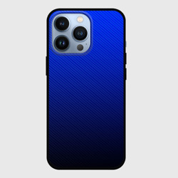 Чехол для iPhone 13 Pro Carbon blue синий карбон