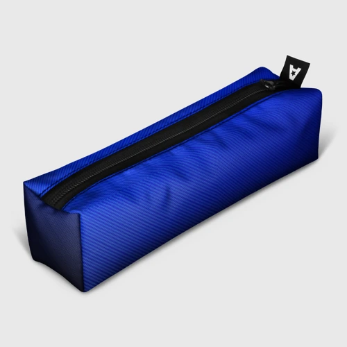 Пенал школьный 3D Carbon blue синий карбон