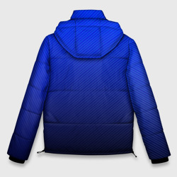 Куртка с принтом Carbon blue синий карбон для мужчины, вид сзади №1. Цвет основы: черный