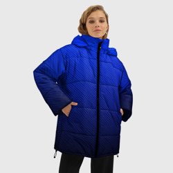 Женская зимняя куртка Oversize Carbon blue синий карбон - фото 2