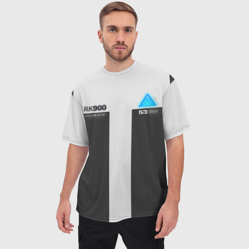 Мужская футболка oversize 3D Connor Detroit: Become Human, цвет 3D печать - фото 3