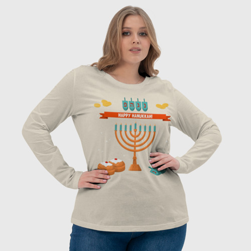 Женский лонгслив 3D Hanukkah - фото 6