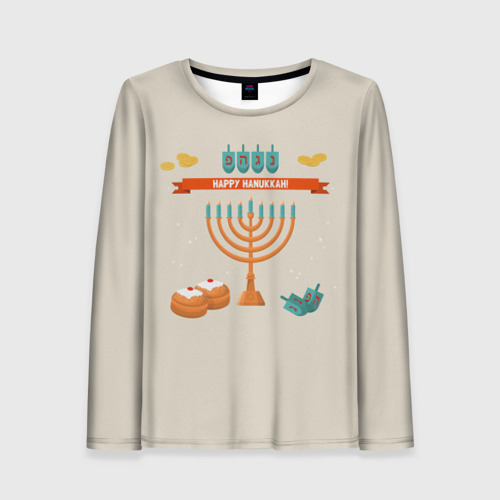 Женский лонгслив 3D Hanukkah