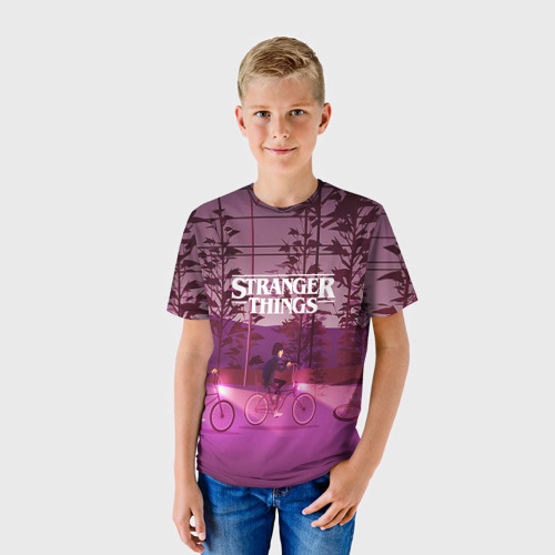 Детская футболка 3D с принтом STRANGER THINGS, фото на моделе #1