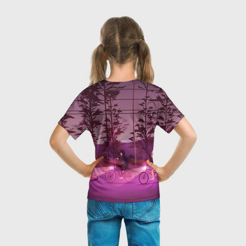 Детская футболка 3D с принтом STRANGER THINGS, вид сзади #2