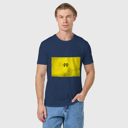 Мужская футболка хлопок Metro Exodus, цвет темно-синий - фото 3