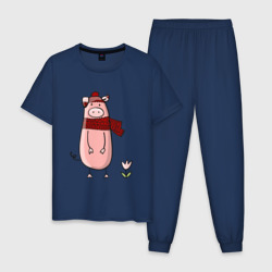 Мужская пижама хлопок Свинка