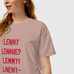 Женская футболка хлопок Oversize Lenny - фото 2