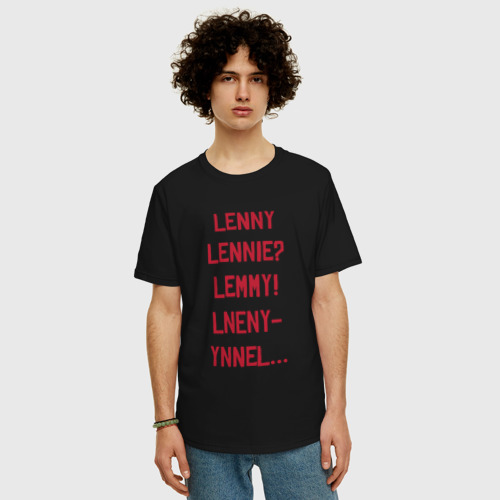 Мужская футболка хлопок Oversize Lenny, цвет черный - фото 3