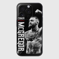 Чехол для iPhone 16 Pro силиконовый с защитой камеры Конор МакГрегор