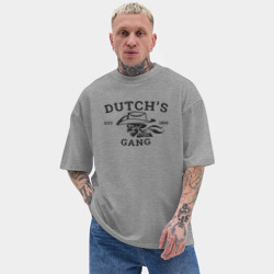 Мужская футболка Oversize хлопок texturе Банда Датча - фото 2