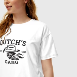 Женская футболка хлопок Oversize Банда Датча - фото 2