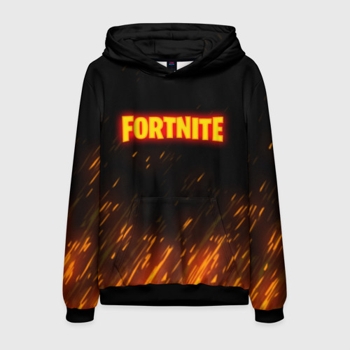 Мужская толстовка 3D FORTNITE FIRE, цвет черный