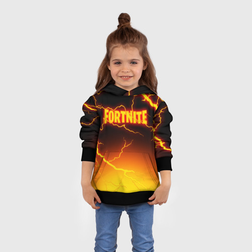 Детская толстовка 3D Fortnite firestorm Фортнайт шторм, цвет черный - фото 4