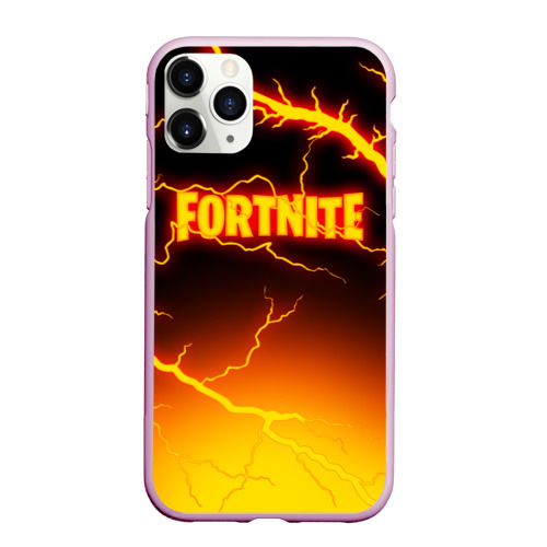 Чехол для iPhone 11 Pro Max матовый Fortnite firestorm Фортнайт шторм, цвет розовый